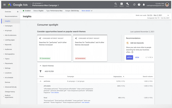 Google Ads insights