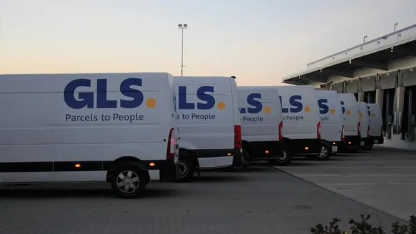 GLS parcel delivery trucks.