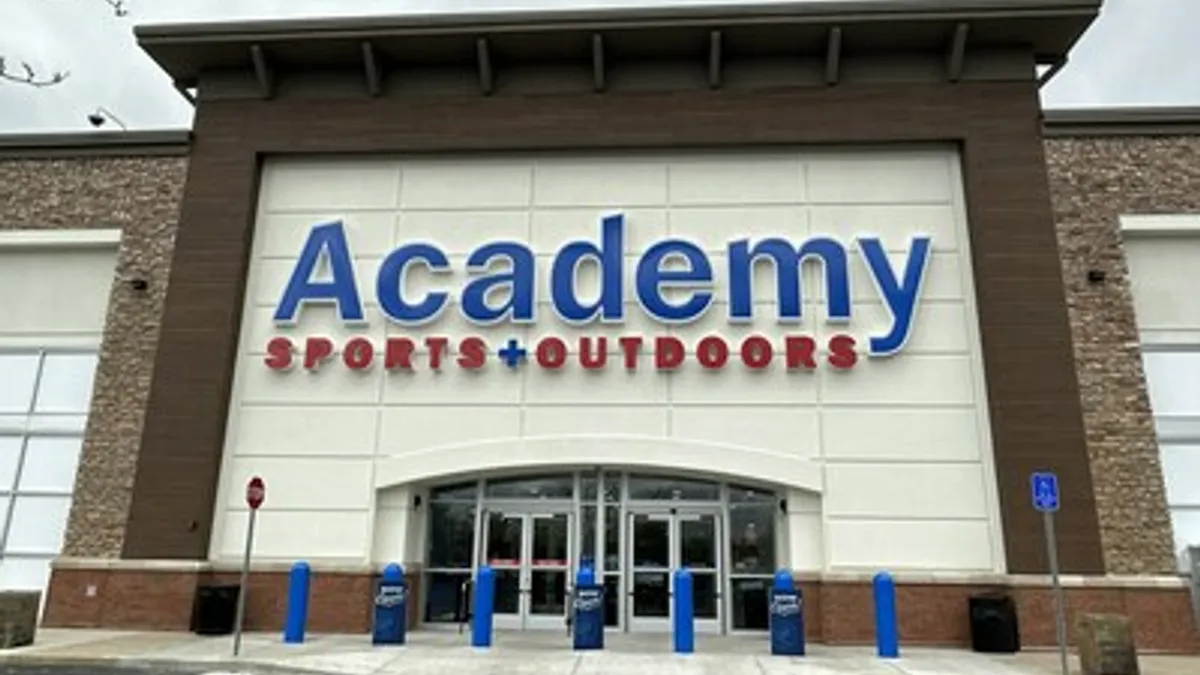 An Academy Sports and Outdoors storefront