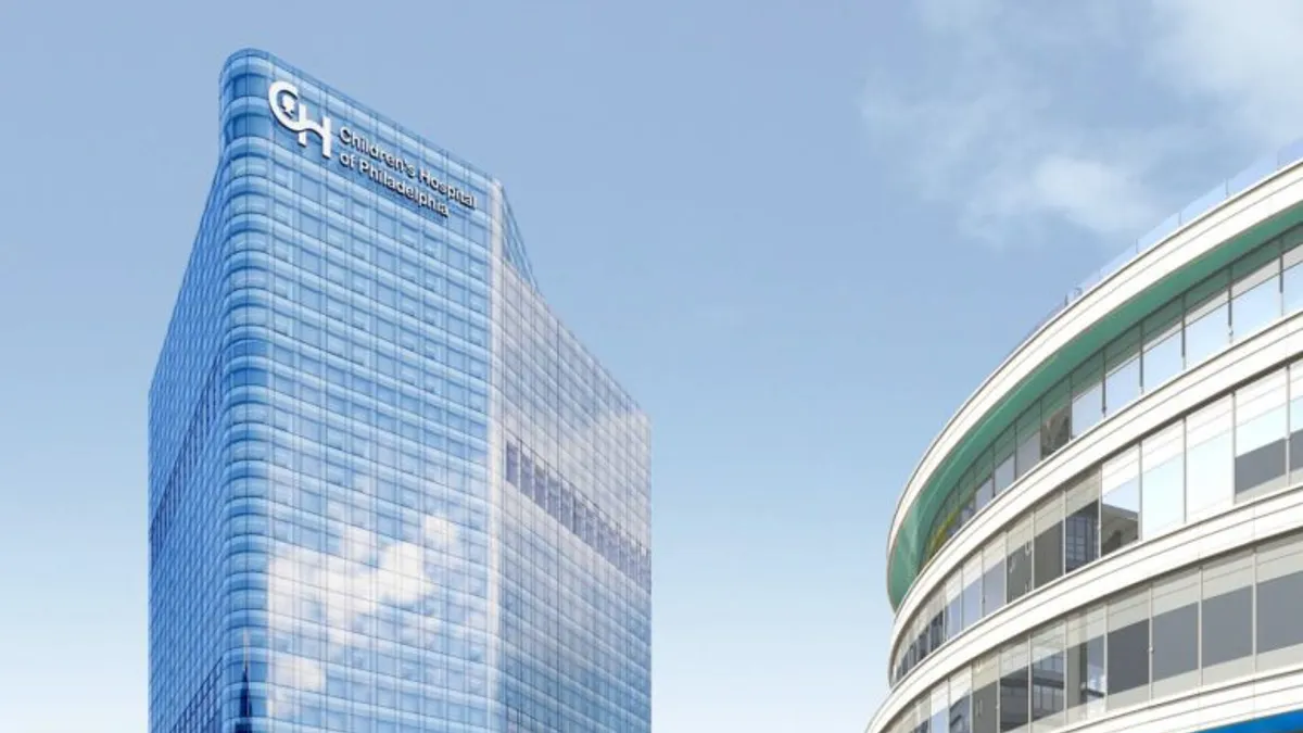 Rendering of the $1.9 billion Children’s Hospital of Philadelphia Inpatient Tower.