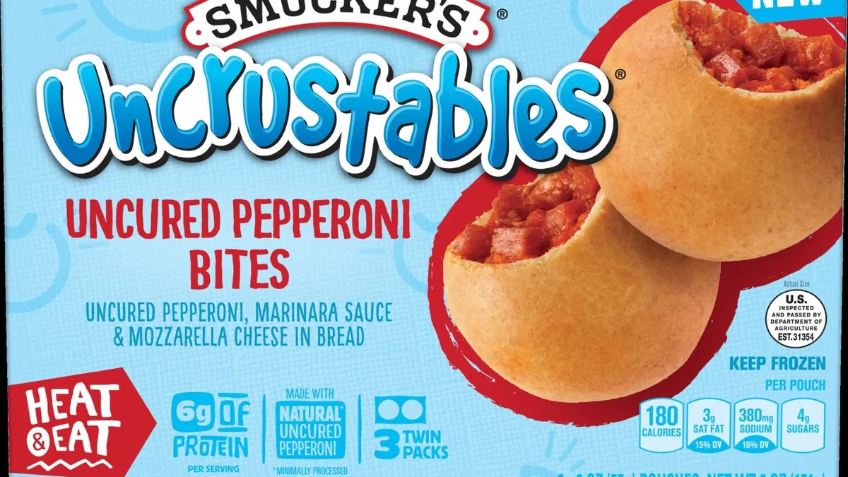 J.M. Smucker launched an uncured pepperoni variety of its Uncrustables line.