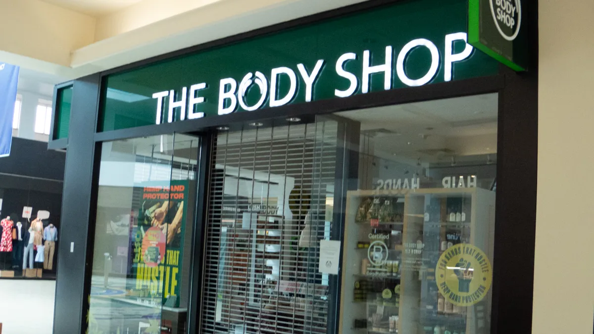 External shot of The Body Shop storefront.