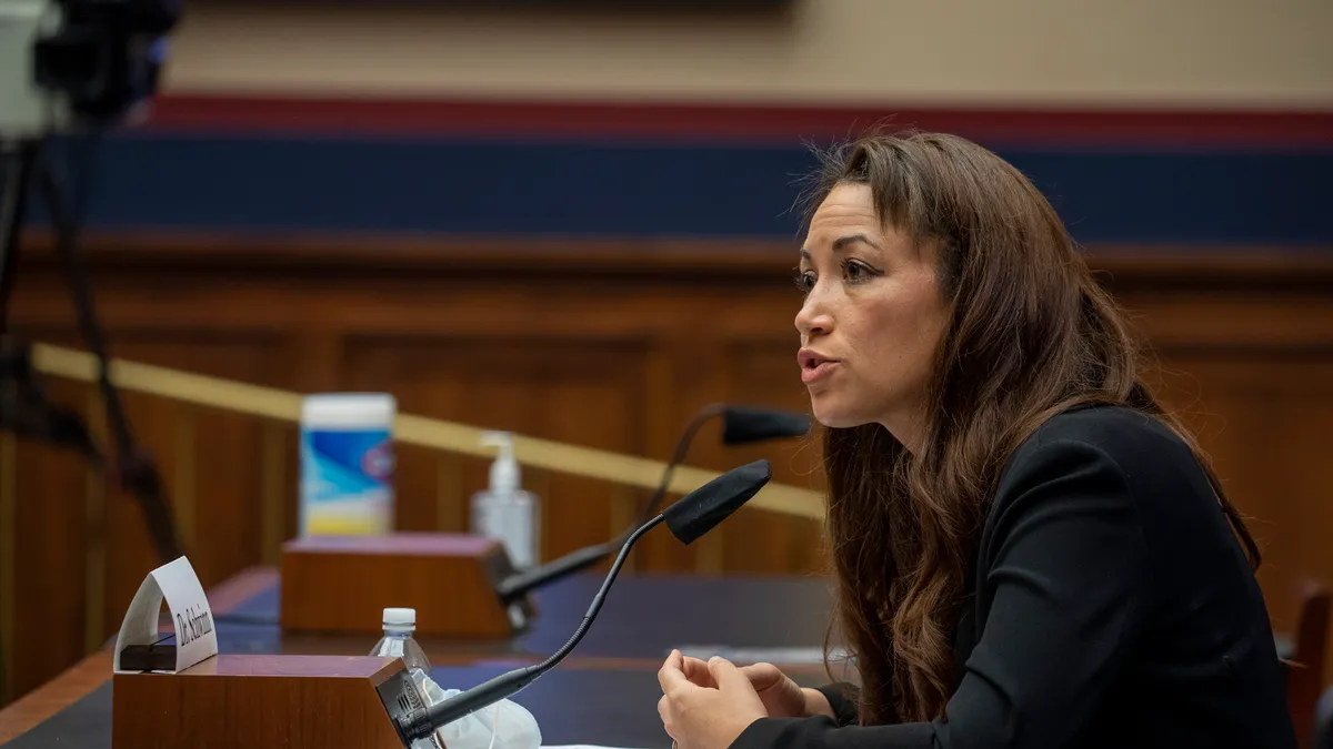 Tennessee Commissioner of Education Penny Schwinn testifies at the U.S. House Education Committee on Capitol Hill on July 23, 2020 in a hearing on how to safely reopen schools.