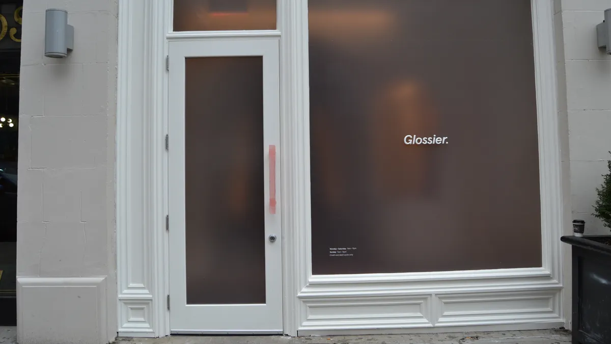 Glossier storefront in New York