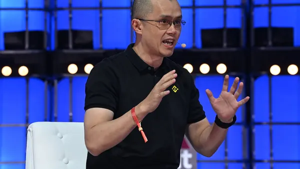 Binance CEO Changpeng Zhao on stage