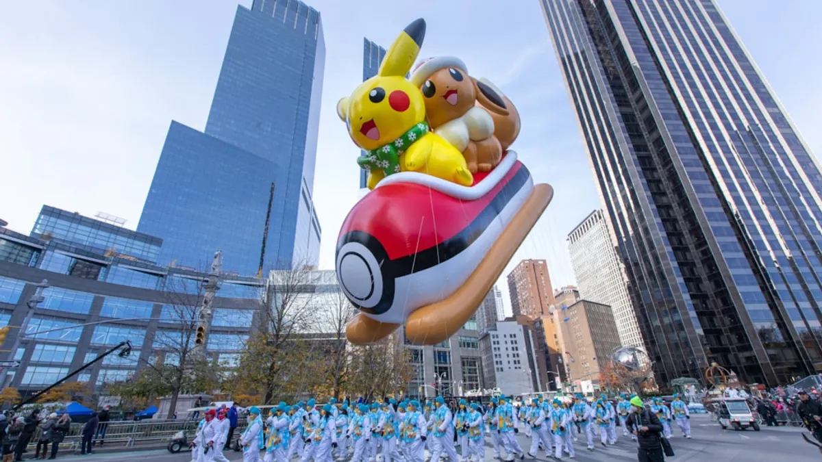 The Pokemon Balloon at Macy's Thanksgiving Day Parade.