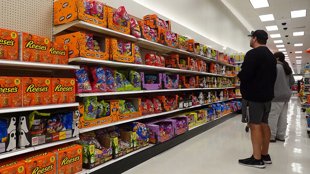 Customers shop for Halloween candy
