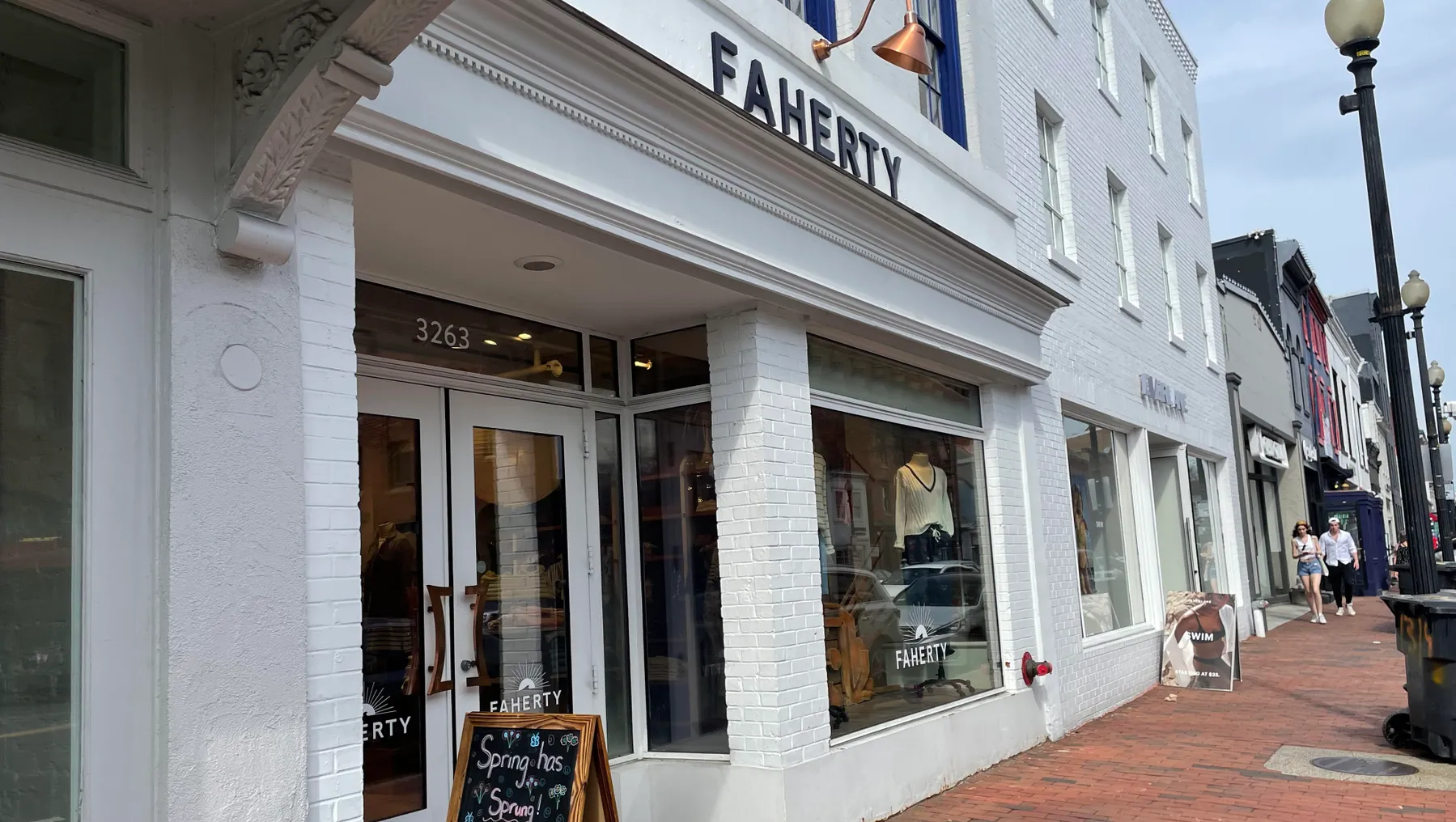 Faherty storefront in Washington, D.C.'s Georgetown neighborhood