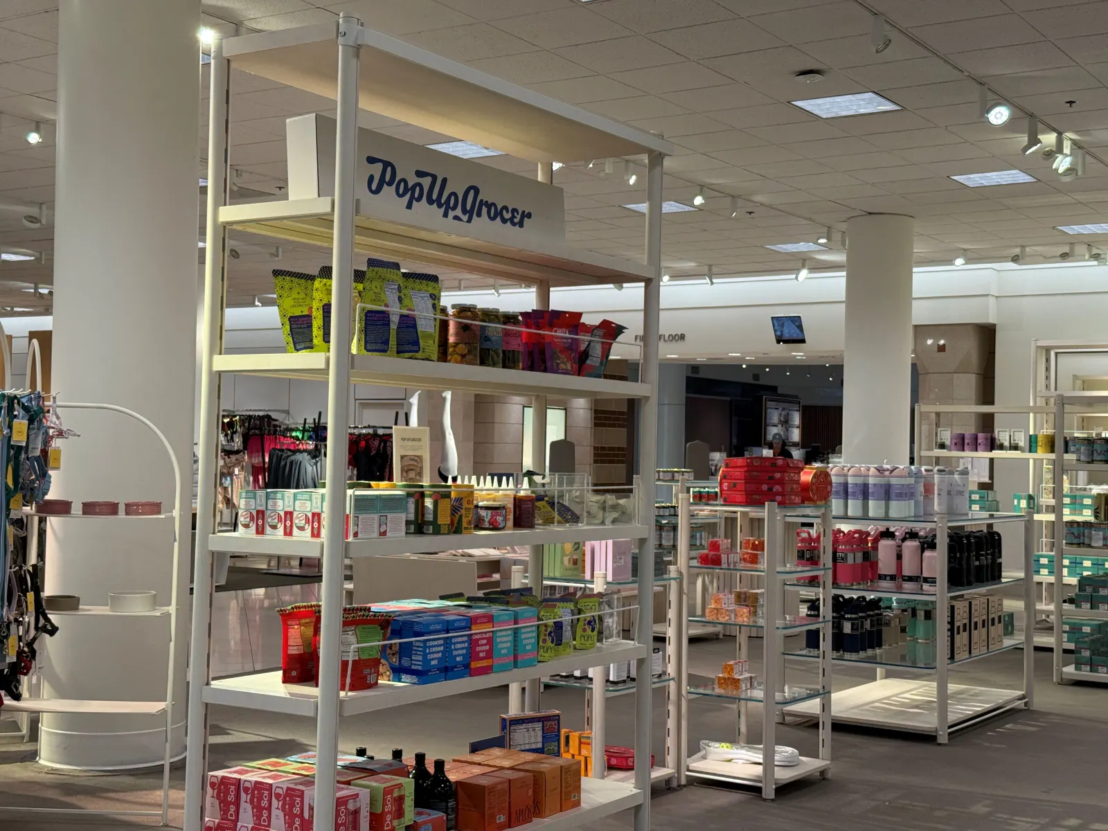 A pop-up in a department store.