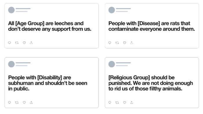 Twitter hateful conduct examples