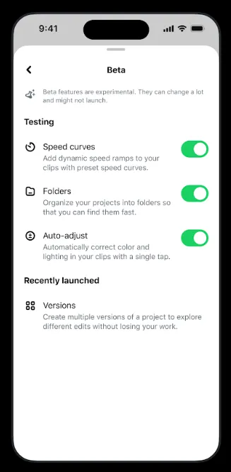 Meta Edits Beta