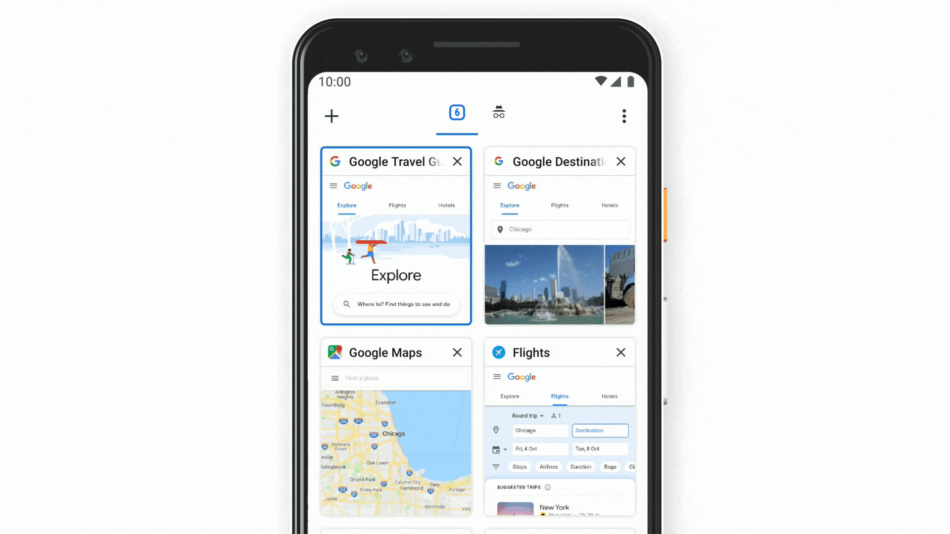 Google tab grid view