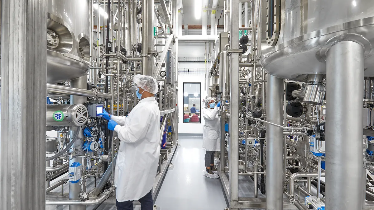 The cultivation room at Upside Foods' EPIC production facility.