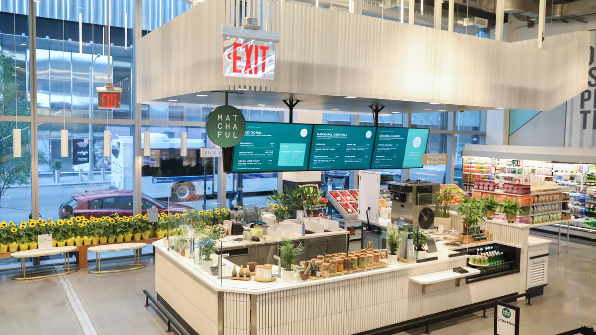 Matchaful coffee bar inside Whole Foods' Manhattan West store