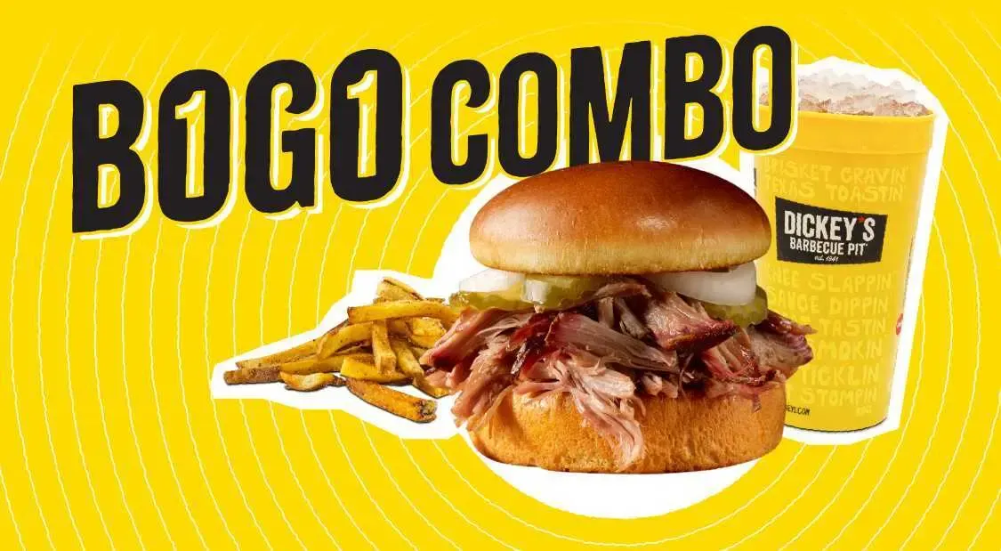 An add for a time-limited sandwich discount at Dickey's Barbecue Pit