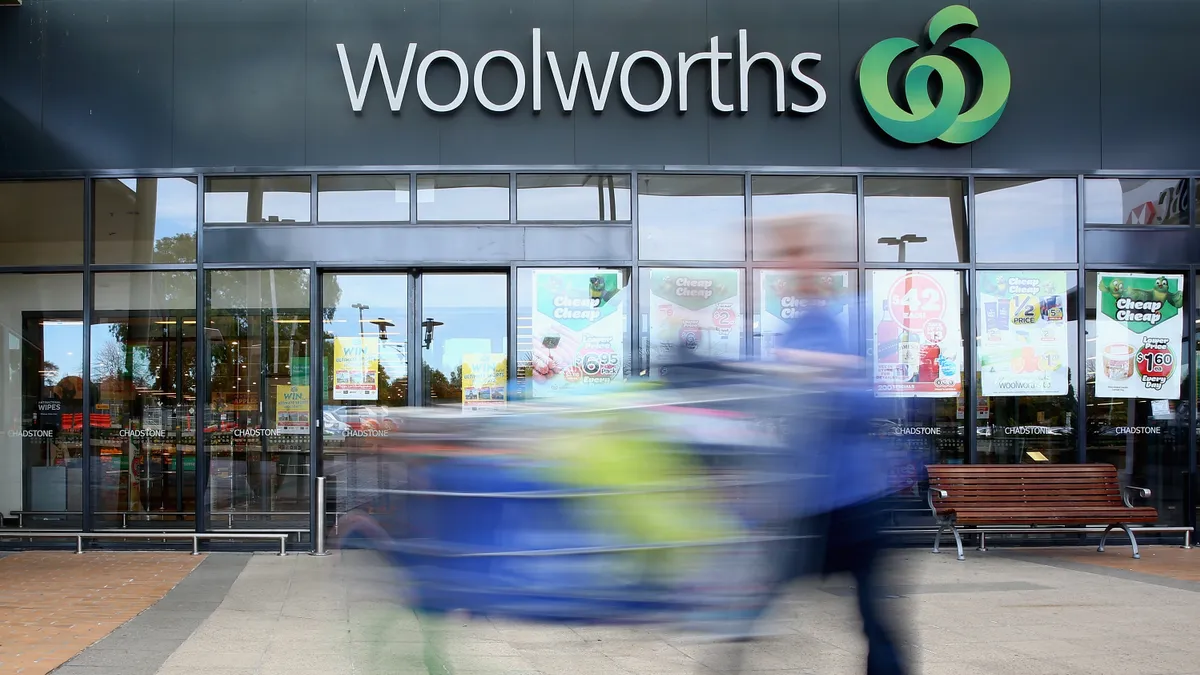 Exterior of Woolworths store