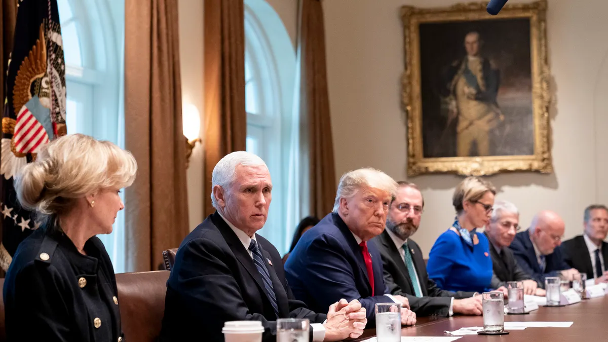 President Trump meets with the Coronavirus Task Force on March 2, 2020