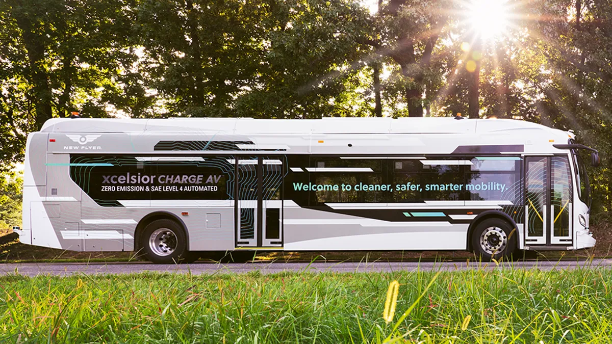 SAE Level 4 automated transit bus by New Flyer.