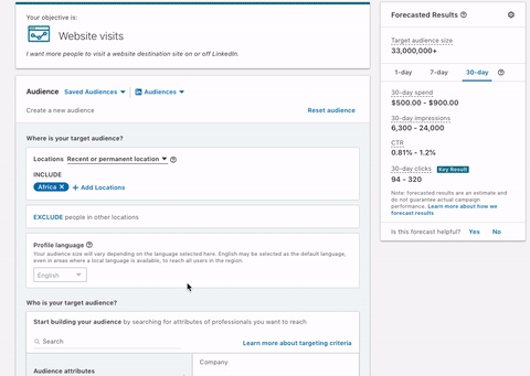 LinkedIn advanced ad targeting
