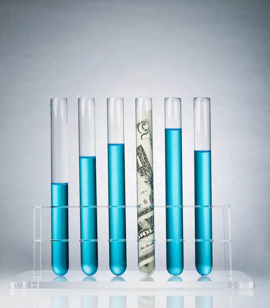 test tube dollar