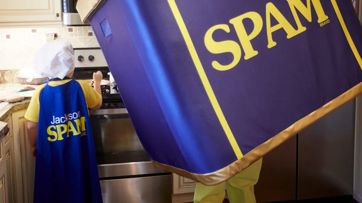 A screengrab from "Jackson the Superhero," part of the Hormel Food's film festival, which was retrieved by Marketing Dive on May 11, 2020