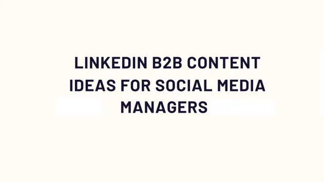 LinkedIn Content Ideas for Social Media Managers [Infographic] | Social ...
