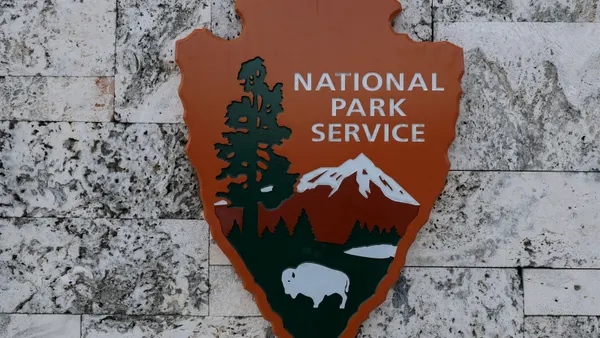 National Park Service sign affixed to a wall