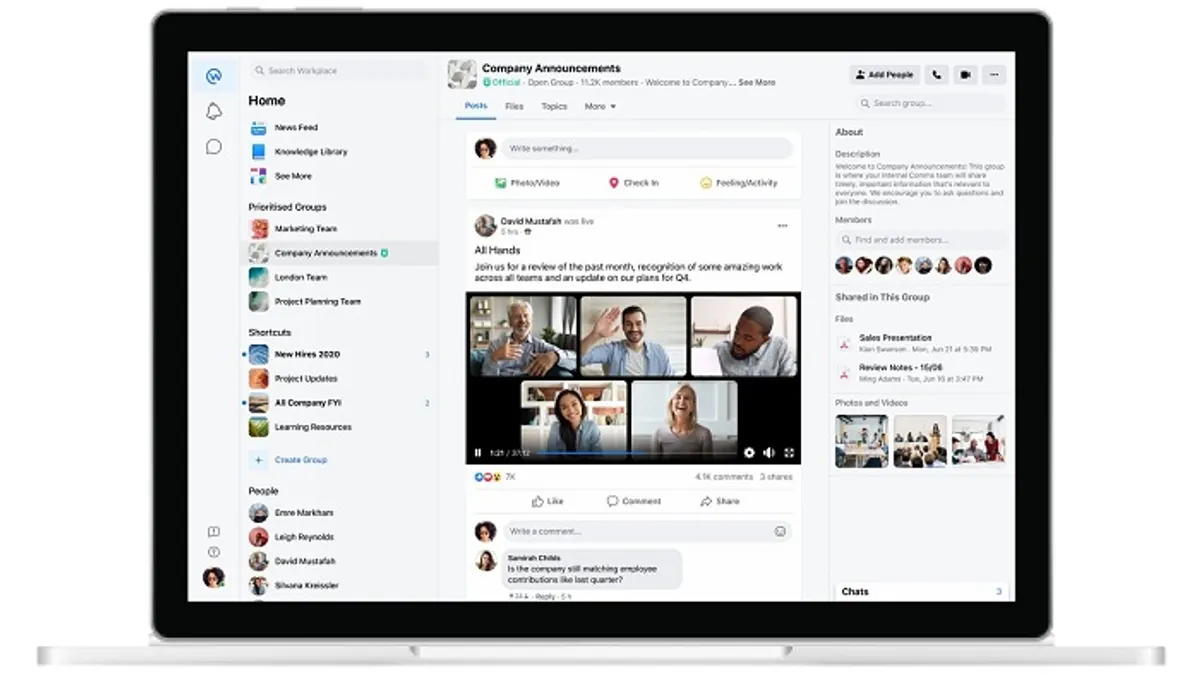 Facebook Workplace update