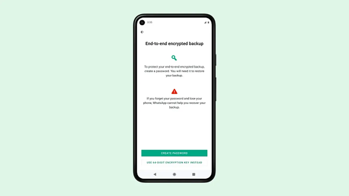 WhatsApp backup encryption