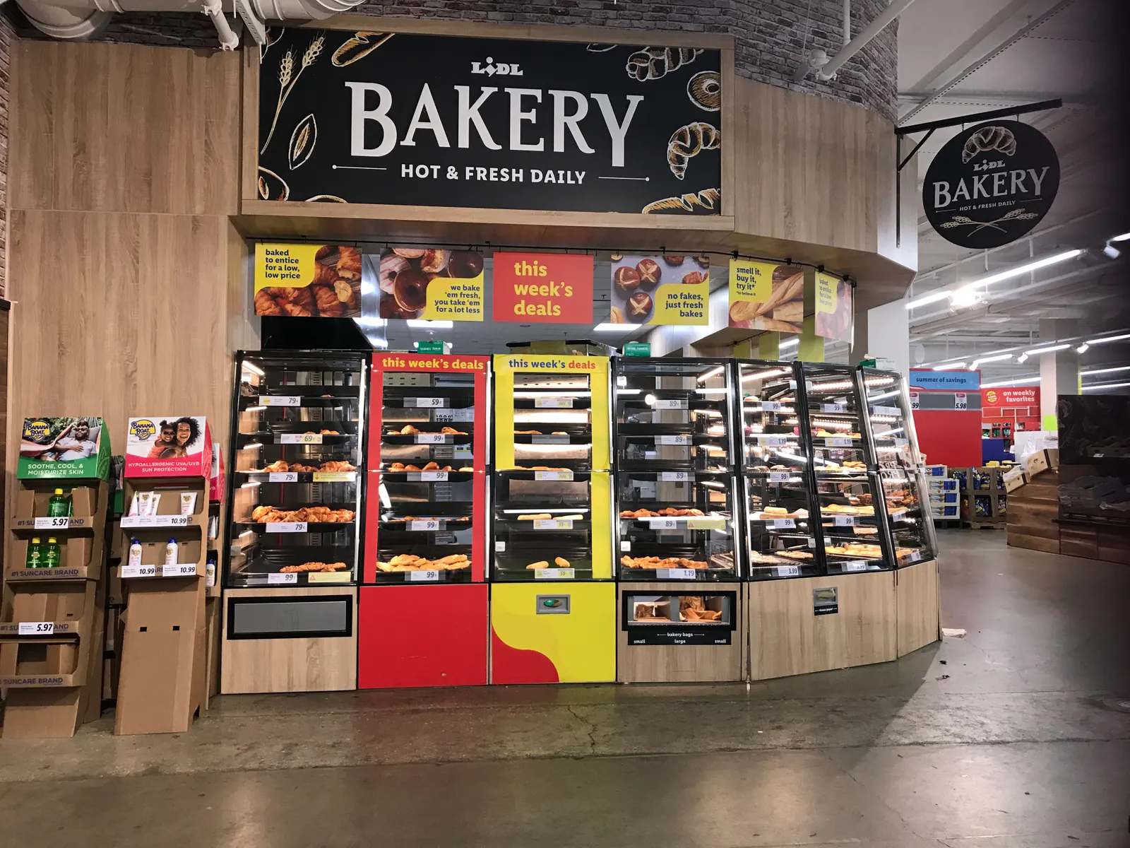 Bakery section of a grocery store