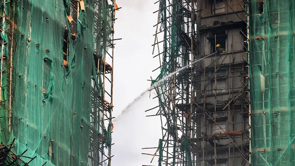 flammable scaffolding netting