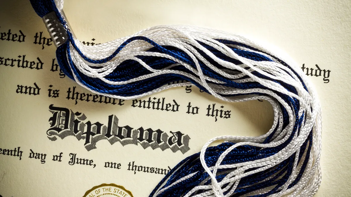 An image of a diploma.