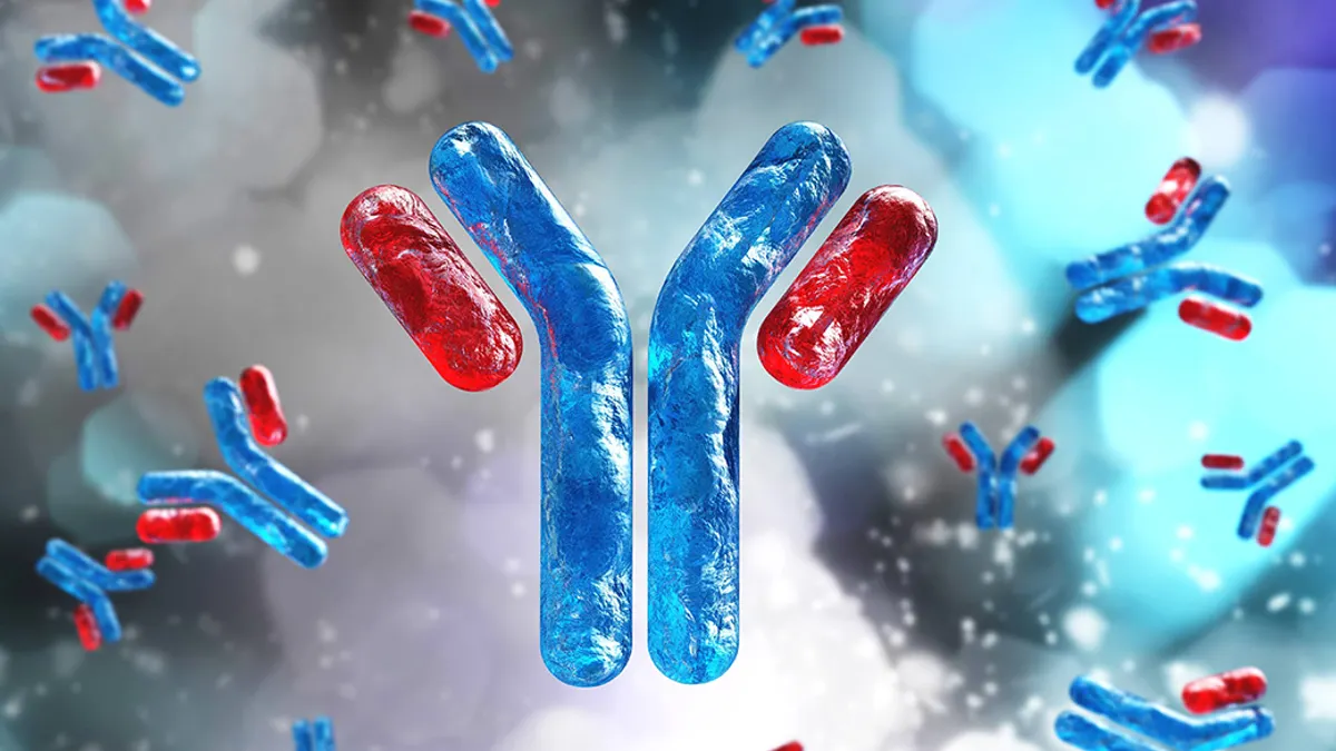 A graphic designed image of DNA