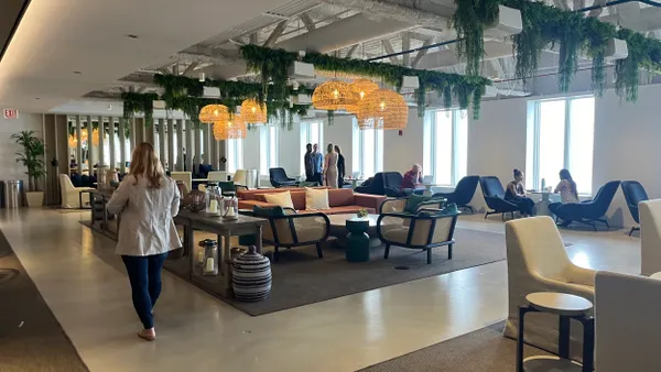 JLLs office space with casual spaces for lounging.
