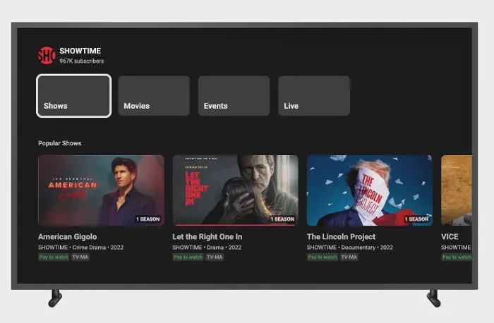 YouTube Primetime Channels