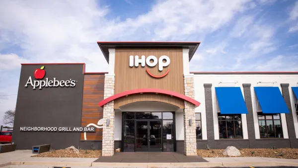 An image of a co-branded Applebee's, IHOP restaurant