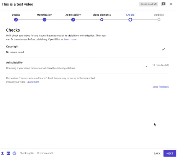 YouTube Checks
