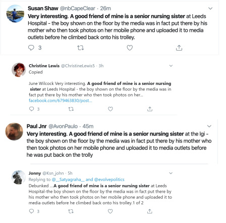 UK hospital tweets
