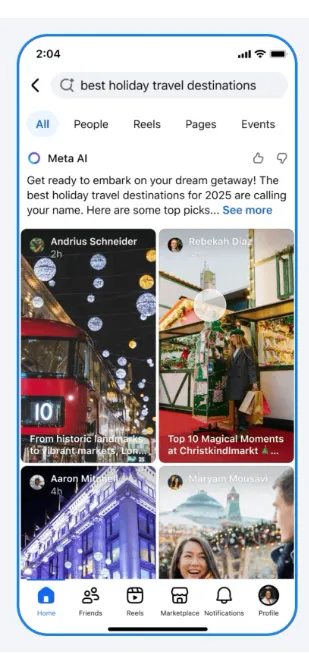 Facebook feed updates