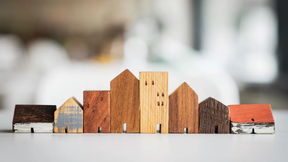 House model on wood table