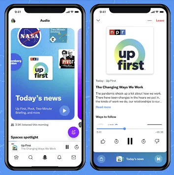 Twitter Audio tab