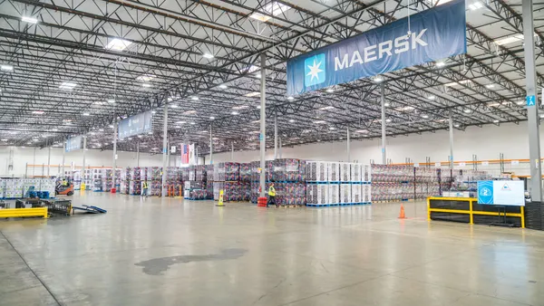 Inside a fulfillment warehouse.
