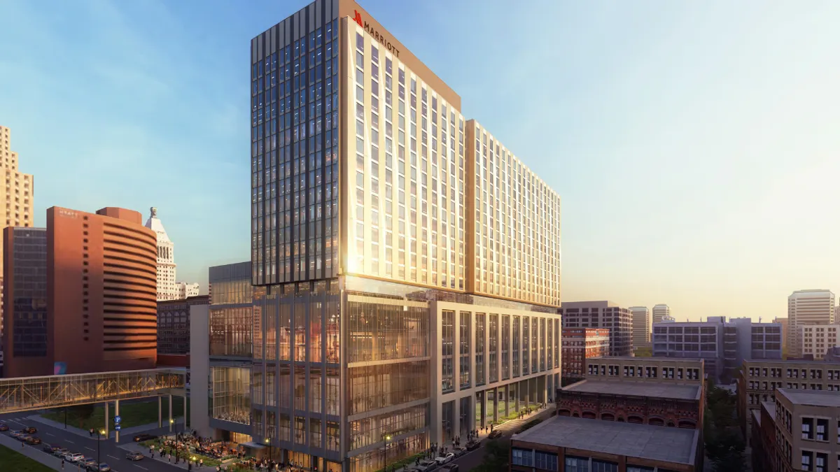 A rendering of a building.