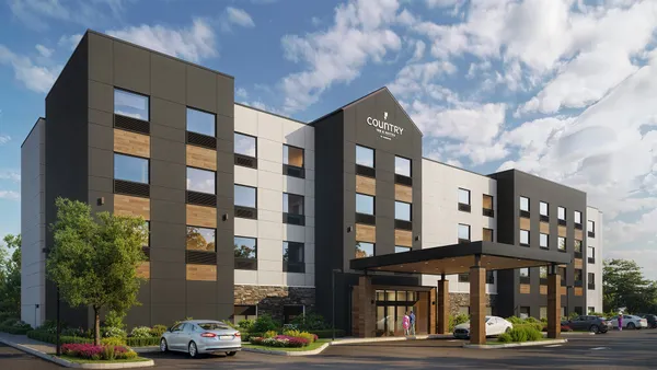 An exterior rendering of Choice Hotel International's new prototype for its upper midscale Country Inn & Suites by Radisson brand.