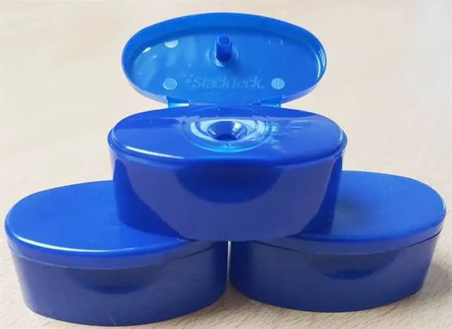 Blue PureCycle hinge cap