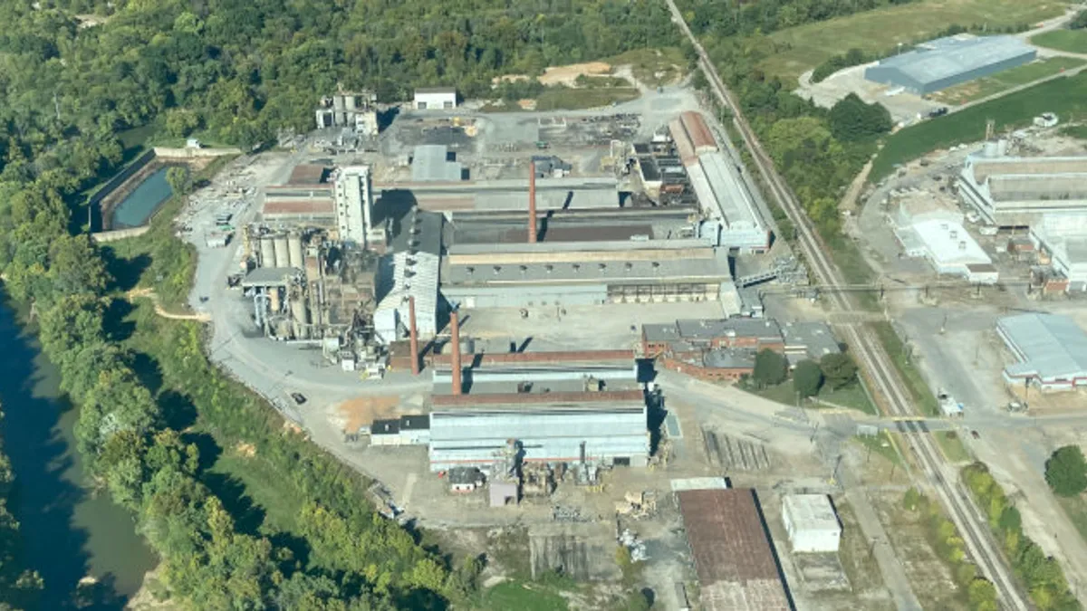 An aerial view of Mersen's Columbia, Tennessee facility, acquired in 2019 for its existing graphite production capabilities.