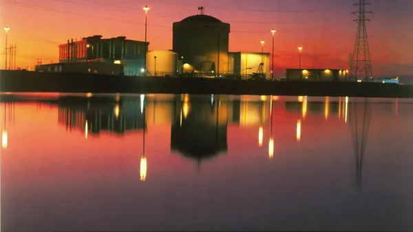 Unit 1 reactor containment and a steam turbine building at the V.C. Summer Nuclear Generating Station in Jenkinsville, South Carolina.