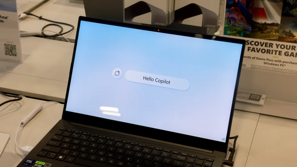 A laptop computer with Microsoft Copilot+ installed is on display at the Best Buy store on June 18, 2024 in Miami, Florida.