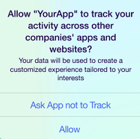 Apple IDFA prompt