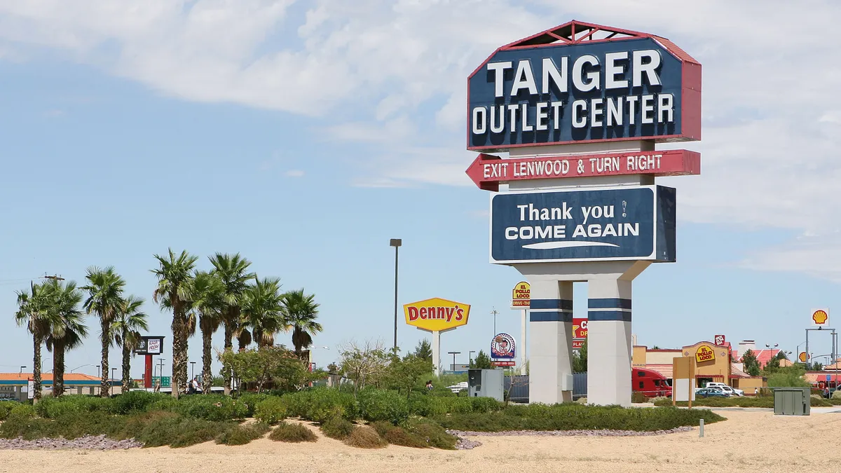 Tanger Outlet Center close-up